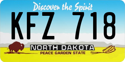 ND license plate KFZ718