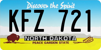 ND license plate KFZ721