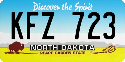 ND license plate KFZ723
