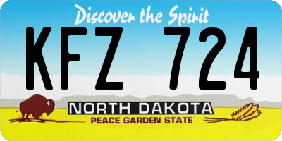 ND license plate KFZ724