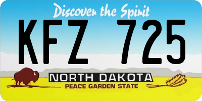 ND license plate KFZ725