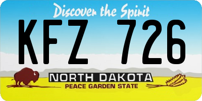 ND license plate KFZ726