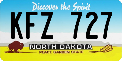 ND license plate KFZ727