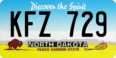 ND license plate KFZ729