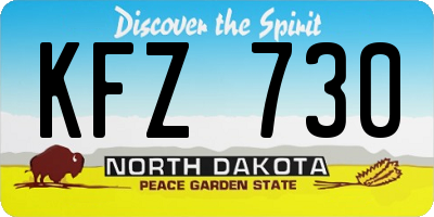 ND license plate KFZ730