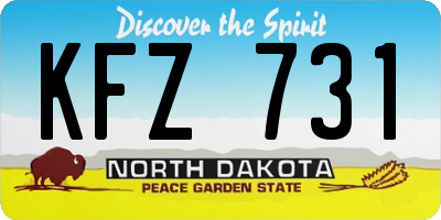 ND license plate KFZ731