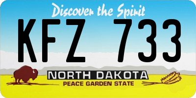 ND license plate KFZ733