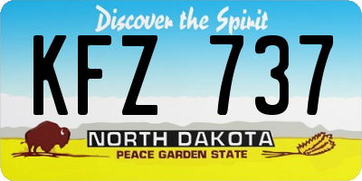 ND license plate KFZ737