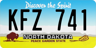 ND license plate KFZ741