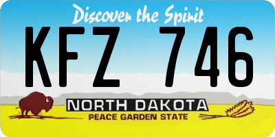 ND license plate KFZ746