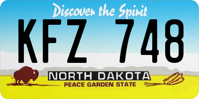 ND license plate KFZ748