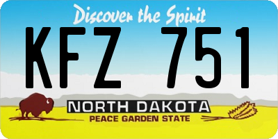 ND license plate KFZ751