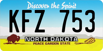 ND license plate KFZ753