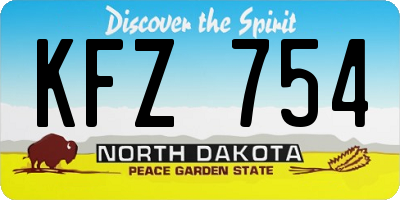 ND license plate KFZ754