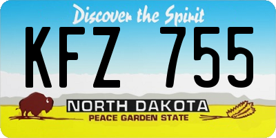 ND license plate KFZ755