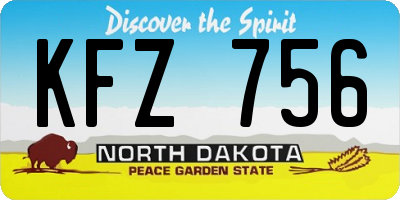 ND license plate KFZ756