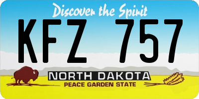ND license plate KFZ757