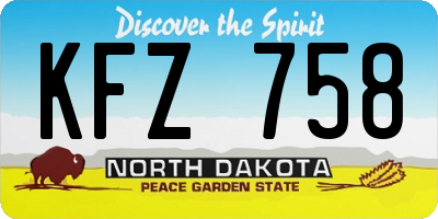 ND license plate KFZ758