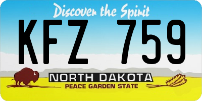 ND license plate KFZ759