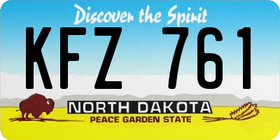 ND license plate KFZ761