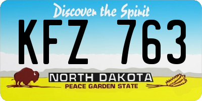 ND license plate KFZ763