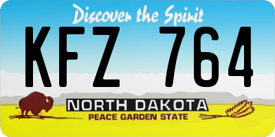 ND license plate KFZ764