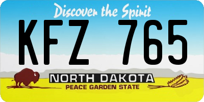 ND license plate KFZ765