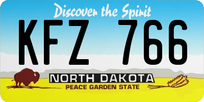 ND license plate KFZ766