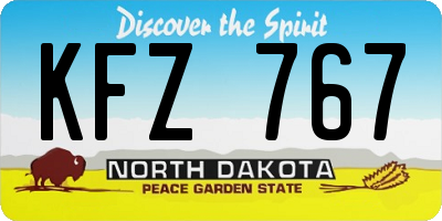 ND license plate KFZ767