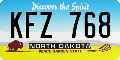 ND license plate KFZ768
