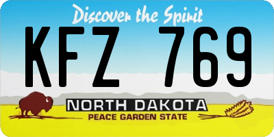 ND license plate KFZ769
