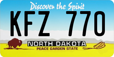 ND license plate KFZ770