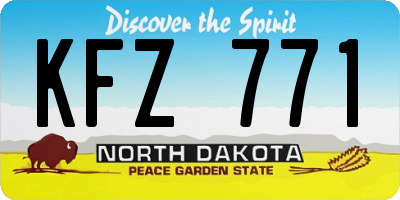 ND license plate KFZ771