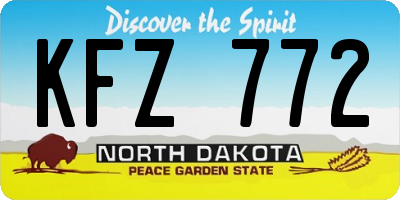 ND license plate KFZ772