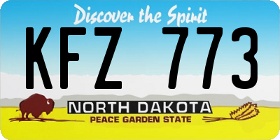 ND license plate KFZ773