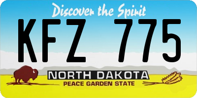 ND license plate KFZ775