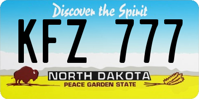 ND license plate KFZ777