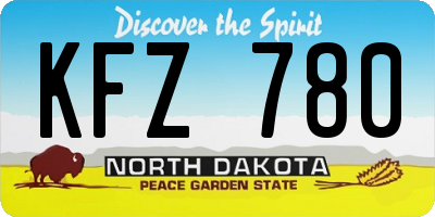 ND license plate KFZ780