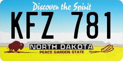 ND license plate KFZ781
