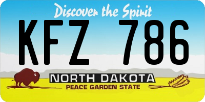 ND license plate KFZ786
