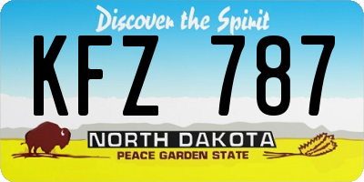 ND license plate KFZ787