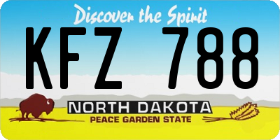 ND license plate KFZ788