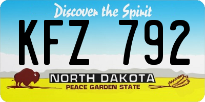 ND license plate KFZ792