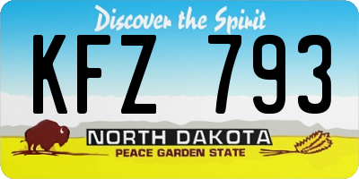 ND license plate KFZ793
