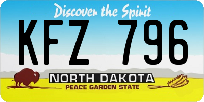 ND license plate KFZ796