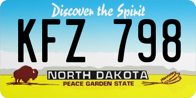 ND license plate KFZ798