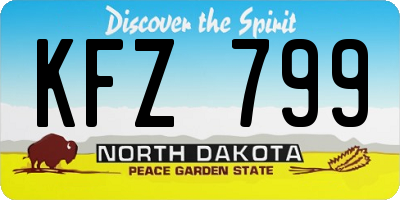 ND license plate KFZ799