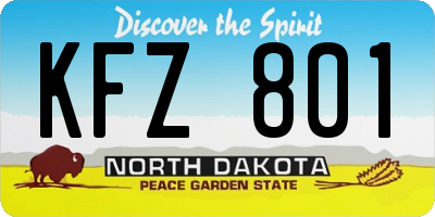 ND license plate KFZ801