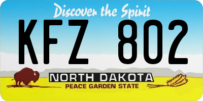ND license plate KFZ802