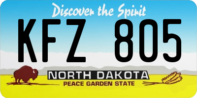 ND license plate KFZ805